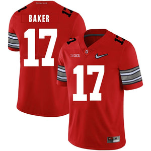 Ohio State Jerome Baker 17 Red Football Jersey