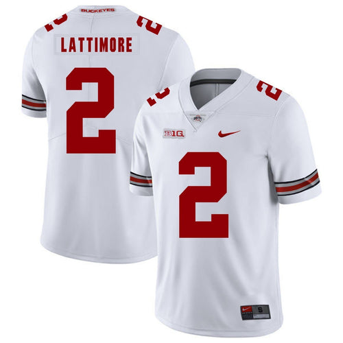 Ohio State Marshon Lattimore 2 White Football Jersey