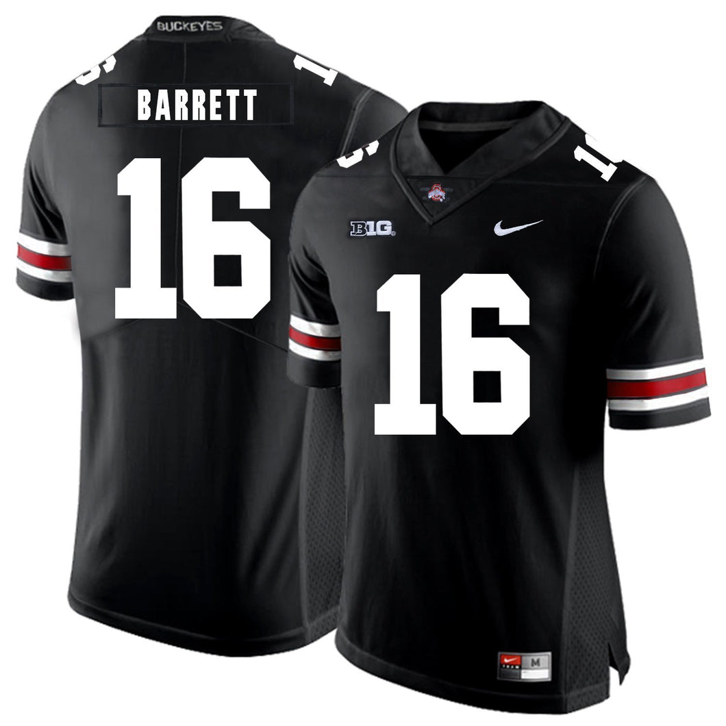 Ohio State J.T. Barrett 16 Black 2 Football Jersey