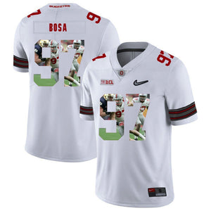 Ohio State Joey Bosa 97 Digital Art White 1 Football Jersey