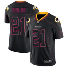Load image into Gallery viewer, Redskins #21 Taylorlights Out Black Color Rush Limited Jersey - NFL Jersey