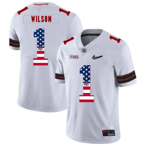 Ohio State Dontre Wilson 1 American Flag White 1 Football Jersey