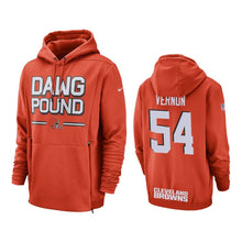 Load image into Gallery viewer, Olivier Vernon Browns Sideline Lockup Orange Men  Hoodie NFL Men's Hoodie