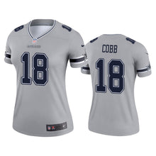 Load image into Gallery viewer, Randall Cobb Cowboys Inverted Legend Silver Women Jersey - NFL Jersey