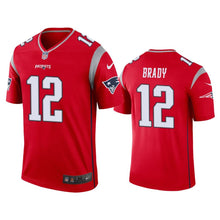 Load image into Gallery viewer, Tom Brady Patriots Inverted Legend Red Men Jersey - NFL Jersey