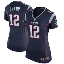 Load image into Gallery viewer, Tom Brady New England Patriots Women's Game Jersey - Navy Blue