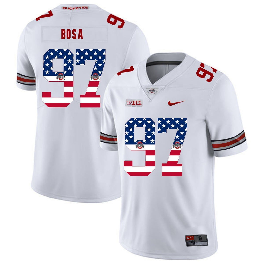 Ohio State Joey Bosa 97 American Flag White 2 Football Jersey