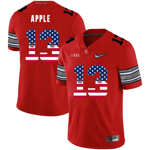 Ohio State Eli Apple 13 American Flag Red 1 Football Jersey