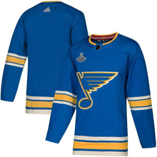 Load image into Gallery viewer, St Louis Blues St Louis Blues Adidas 2019 Stanley Cup Champions Alternate Patch Jersey Blue