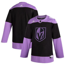 Load image into Gallery viewer, Vegas Golden Knights Hockey Fights Cancer Practice Jersey - Black NHL Jersey