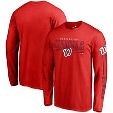 Load image into Gallery viewer, Washington Nationals  Big &amp; Tall Front Line Long Sleeve T-Shirt - Red MLB T-shirt