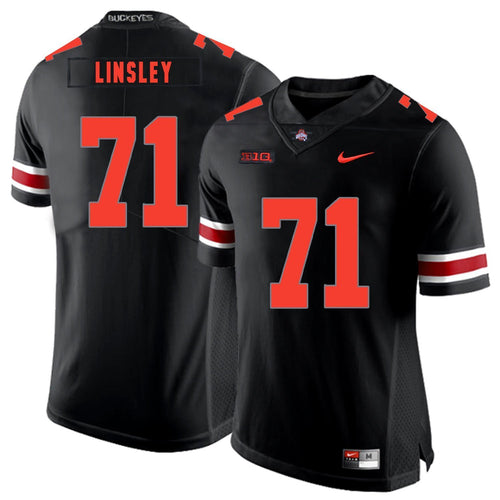 Ohio State Corey Linsley 71  Black 1 Football Jersey