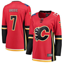 Load image into Gallery viewer, Tj Brodie Calgary Flames Women's Home Breakaway Player Jersey - Red NHL Women Jersey
