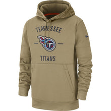 Load image into Gallery viewer, Tennessee Titans Nike 2019 Salute To Service Sideline Therma Pullover Hoodie - Tan - NFL Pullover Hoodie