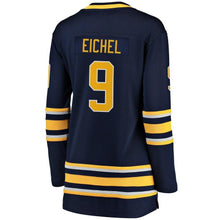 Load image into Gallery viewer, Women's Buffalo Sabres Jack Eichel Navy Breakaway Player Jersey NHL Women Jersey