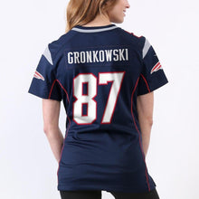 Load image into Gallery viewer, Rob Gronkowski New England Patriots Women's Game Jersey - Navy Blue