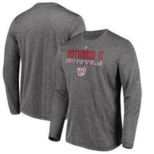 Load image into Gallery viewer, Washington Nationals Majestic Unstoppable Force Long Sleeve Cool Base T-Shirt - Gray MLB T-shirt