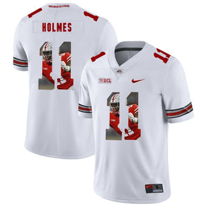 Ohio State Jalyn Holmes 11 Digital Art White 2 Football Jersey