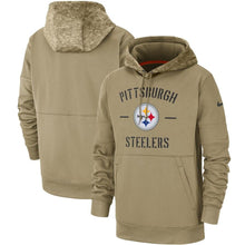 Load image into Gallery viewer, Pittsburgh Steelers Nike 2019 Salute To Service Sideline Therma Pullover Hoodie - Tan - NFL Pullover Hoodie