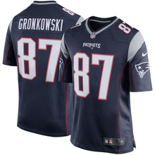 Load image into Gallery viewer, Rob Gronkowski New England Patriots Youth Team Color Game Jersey - Navy Blue