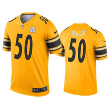 Load image into Gallery viewer, Ryan Shazier Steelers Inverted Legend Gold Men Jersey - NFL Jersey