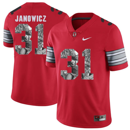 Ohio State Janowicz 31 Digital Art Red Football Jersey