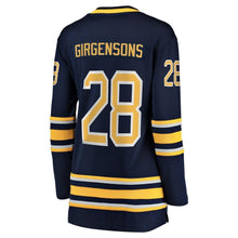 Load image into Gallery viewer, Zemgus Girgensons Buffalo Sabres Women&#39;s Home Breakaway Player Jersey - Navy NHL Women Jersey