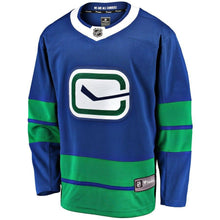 Load image into Gallery viewer, Vancouver Canucks 2019/20 Alternate Premier Breakaway Jersey - Royal NHL Jersey