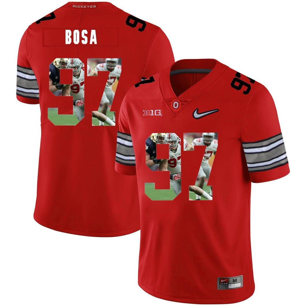 Ohio State Joey Bosa 97 Digital Art Red 1 Football Jersey