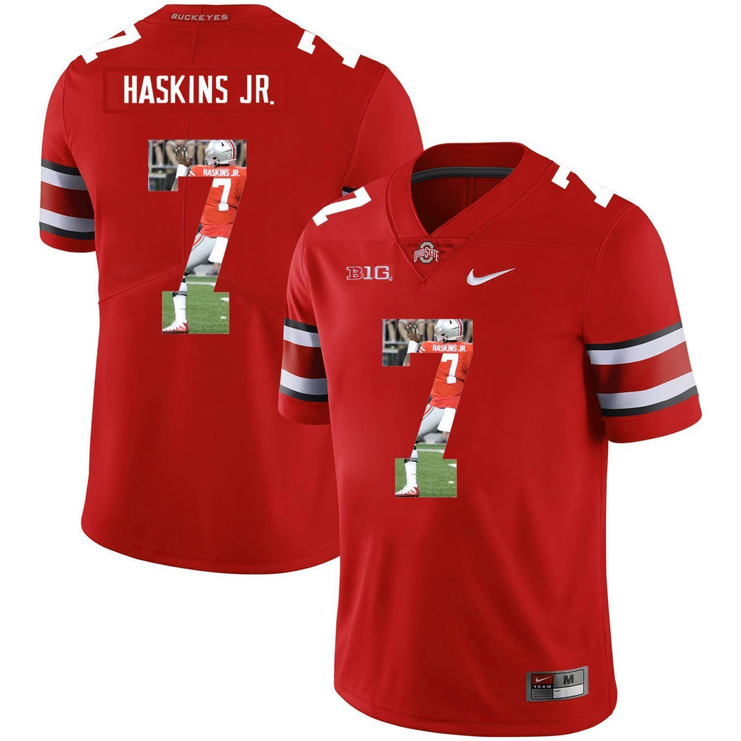 Ohio State Dwayne Haskins 7 Digital Art Red 3 Football Jersey