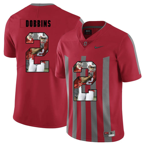 Ohio State J.K Dobbins 2 Digital Art Red 2 Football Jersey