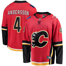 Load image into Gallery viewer, Rasmus Andersson Calgary Flames Home Breakaway Player Jersey - Red NHL Jersey