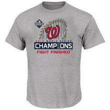 Load image into Gallery viewer, Washington Nationals  2019 World Series Champions Big &amp; Tall Locker Room T-Shirt - Heather Gray MLB T-shirt