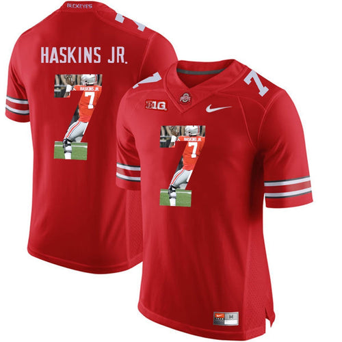 Ohio State Dwayne Haskins 7 Digital Art Red Football Jersey