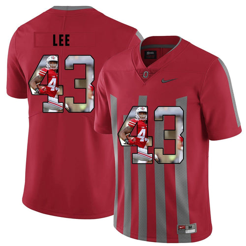 Ohio State Darron Lee 43 Digital Art Red 2 Football Jersey