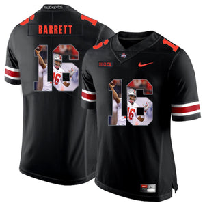 Ohio State J.T. Barrett 16 Digital Art Black 1 Football Jersey