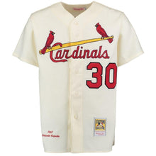 Load image into Gallery viewer, Orlando Cepeda 1967 St. Louis Cardinals Mitchell &amp; Ness Home Throwback Jersey - Cream