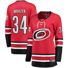 Load image into Gallery viewer, Petr Mrazek Carolina Hurricanes Women's Home Breakaway Player Jersey - Red NHL Women Jersey