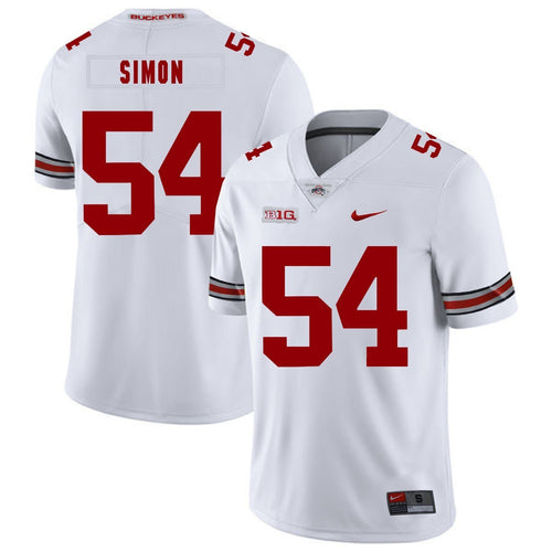 Ohio State John Simon 54 White Football Jersey