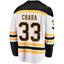 Load image into Gallery viewer, Zdeno Chara Boston Bruins 2019 Stanley Cup Final Bound  Away Breakaway Player Jersey – White