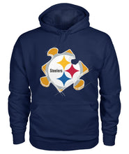 Load image into Gallery viewer, Pittsburgh-Steelers Puzzle Collection T-Shirt 2018 - Hoodie