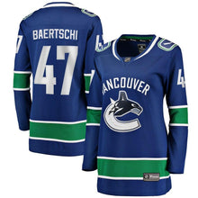 Load image into Gallery viewer, Sven Baertschi Vancouver Canucks  Women's Home Breakaway Player Jersey - Blue NHL Women Jersey
