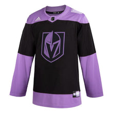 Load image into Gallery viewer, Vegas Golden Knights Hockey Fights Cancer Practice Jersey - Black NHL Jersey