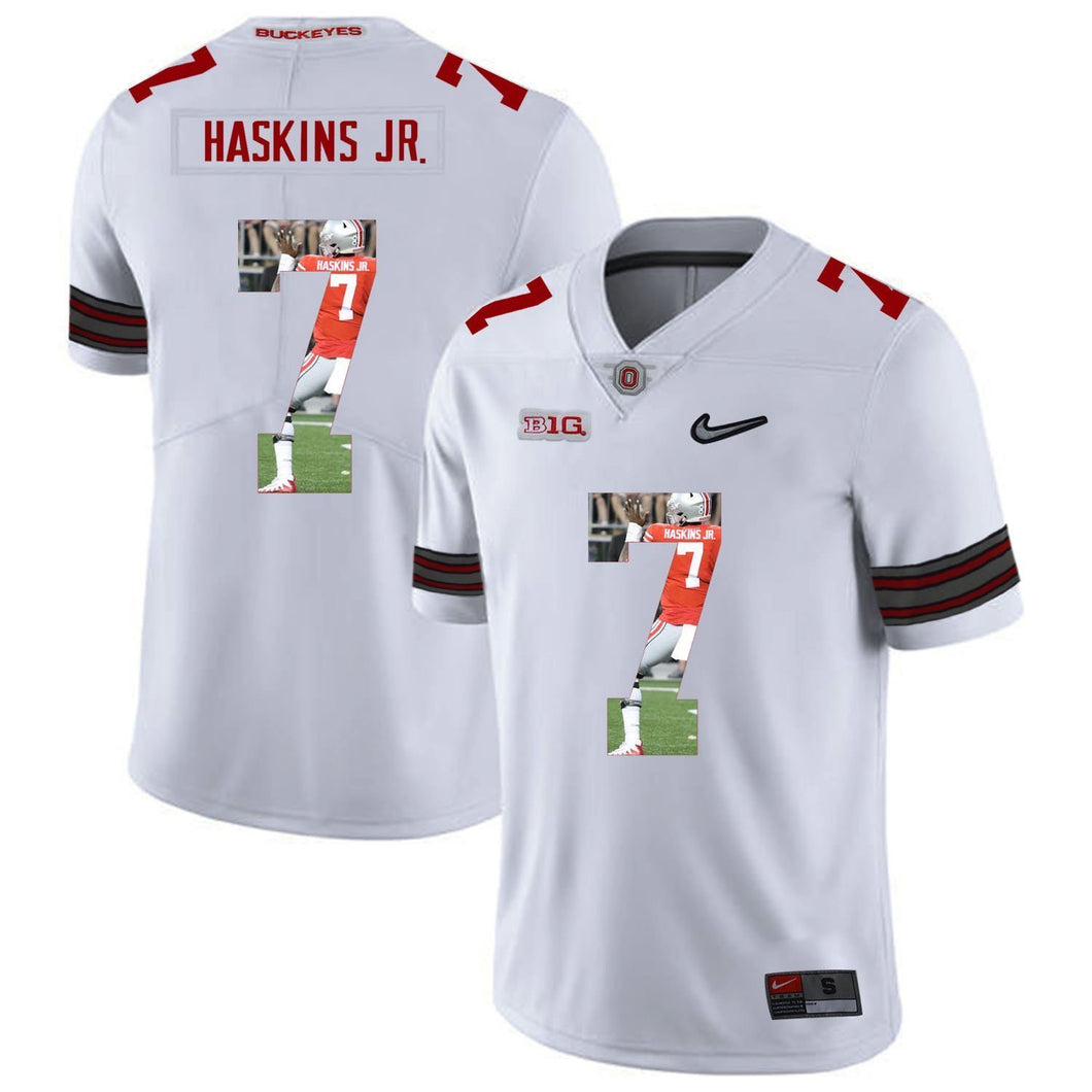 Ohio State Dwayne Haskins 7 Digital Art White 1 Football Jersey