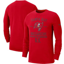 Load image into Gallery viewer, Tampa Bay Buccaneers Nike 2019 Salute To Service Sideline Performance Long Sleeve Shirt - Red - NFL Long Sleeve