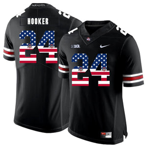 Ohio State Malik Hooker 24 American Flag Black 2 Football Jersey