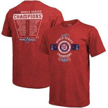 Load image into Gallery viewer, Washington Nationals Majestic Threads 2019 World Series Champions Roster T-Shirt - Red MLB T-shirt