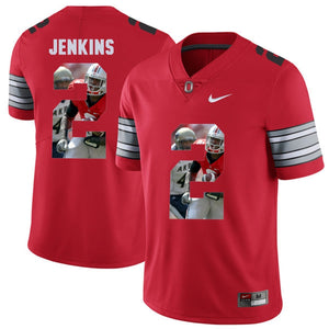 Ohio State Jenkins 2 Digital Art Red Football Jersey