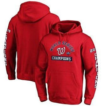 Load image into Gallery viewer, Washington Nationals Majestic 2019 World Series Champions Magic Number Pullover Hoodie - Red MLB Pullover Hoodie