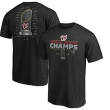 Load image into Gallery viewer, Washington Nationals Majestic 2019 World Series Champions Signature Roster T-Shirt - Black MLB T-shirt
